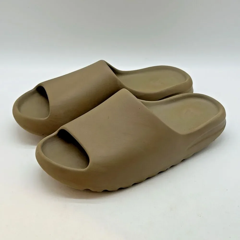 adidas Yeezy Slides Ochre Brown GW1931 Men's 12 Foam Sandals Beach Comfortcore
